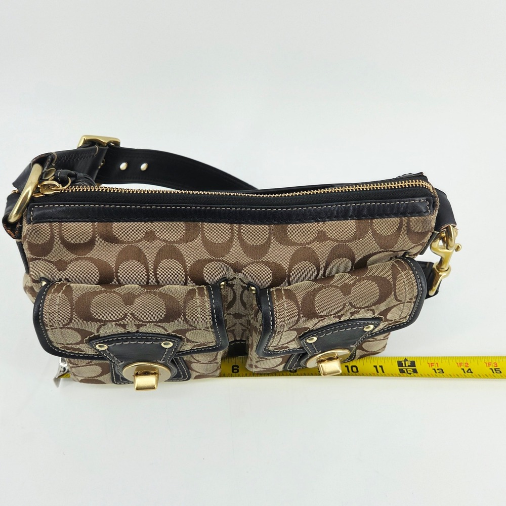 Coach F12869 Legacy Turnlock Signature Canvas Monogram Leather Bag Purse Vintage - Picture 16 of 16